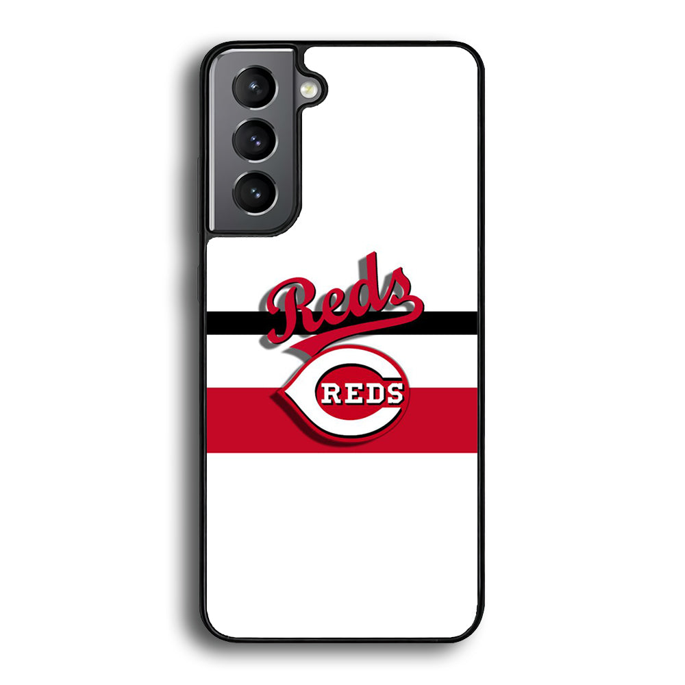 Baseball Cincinnati Reds MLB 001 Samsung Galaxy S22 Case-Phone Case-Rubber Black (2D Case)-Altracase