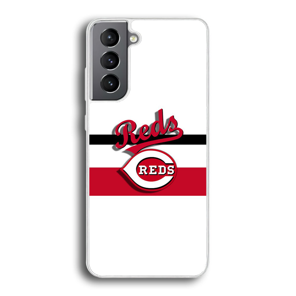 Baseball Cincinnati Reds MLB 001 Samsung Galaxy S22 Case-Phone Case-Rubber White (2D Case)-Altracase