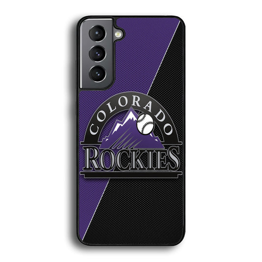 Baseball Colorado Rockies MLB 001 Samsung Galaxy S22 Case-Phone Case-Rubber Black (2D Case)-Altracase