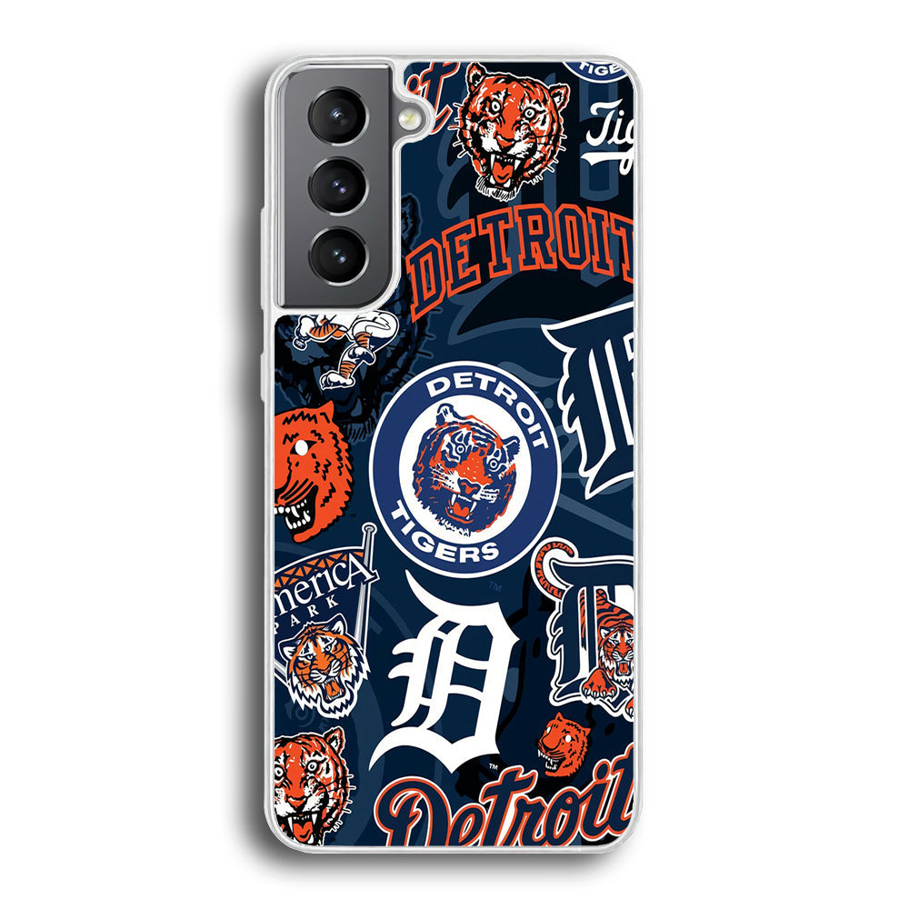 Baseball Detroit Tigers MLB 002 Samsung Galaxy S22 Case-Phone Case-Rubber White (2D Case)-Altracase