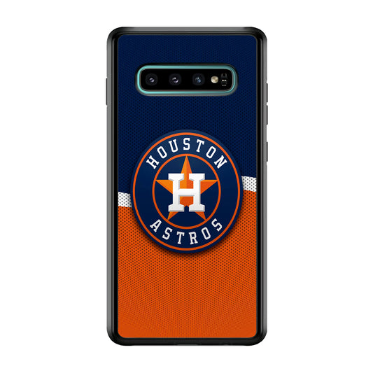 Baseball Houston Astros MLB 001 Samsung Galaxy S10 Case-Phone Case-Rubber White (2D Case)-Altracase
