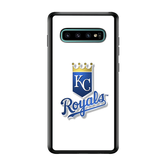 Baseball Kansas City Royals MLB 001 Samsung Galaxy S10 Case-Phone Case-Rubber White (2D Case)-Altracase