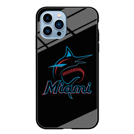 Baseball Miami Marlins MLB 001 iPhone 14 Pro Max Case-Phone Case-Tempered Glass Case-Altracase