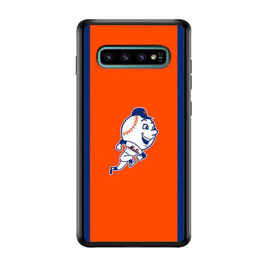 Baseball New York Mets MLB 002 Samsung Galaxy S10 Case-Phone Case-Rubber White (2D Case)-Altracase