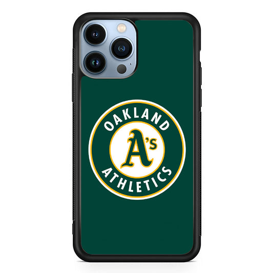Baseball Oakland Athletics MLB 001 iPhone 14 Pro Max Case-Phone Case-Rubber Black (2D Case)-Altracase