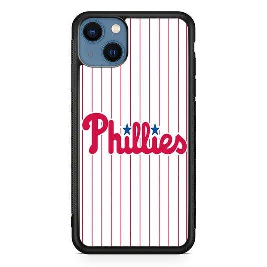 Baseball Philadelphia Phillies MLB 002 iPhone 14 Plus Case-Phone Case-Rubber Black (2D Case)-Altracase