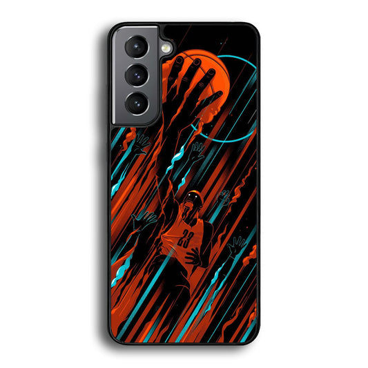 Basketball Art 003 Samsung Galaxy A15 Case-Phone Case-Rubber Black (2D Case)-Altracase