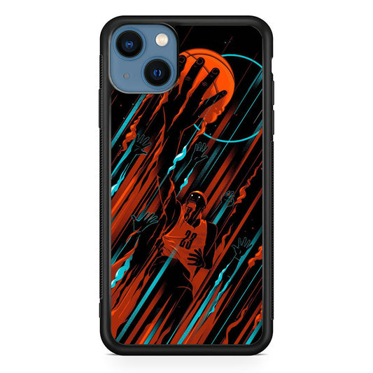 Basketball Art 003 iPhone 14 Plus Case-Phone Case-Rubber Black (2D Case)-Altracase