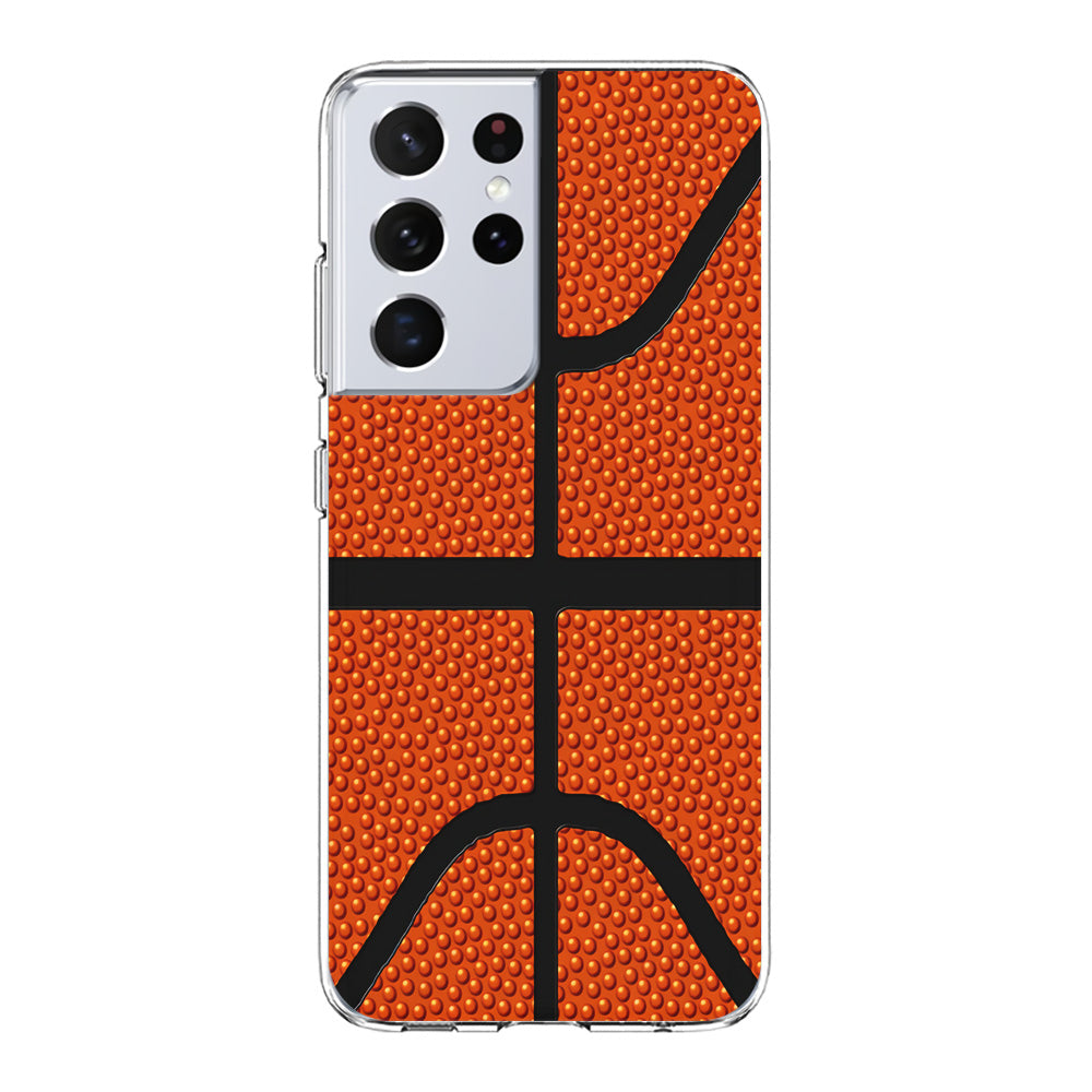 Basketball Pattern Samsung Galaxy S21 Ultra Case