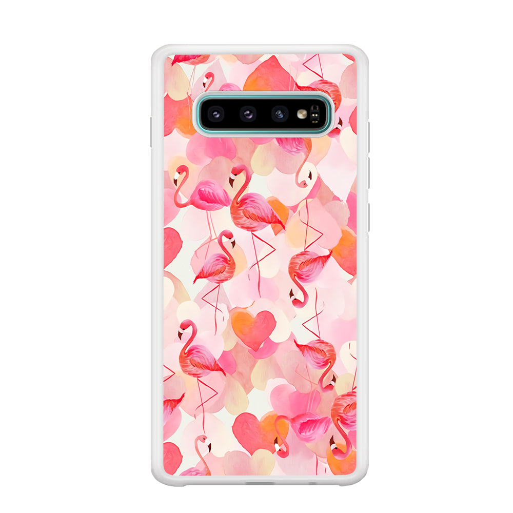 Beautiful Flamingo Art Samsung Galaxy S10 Case