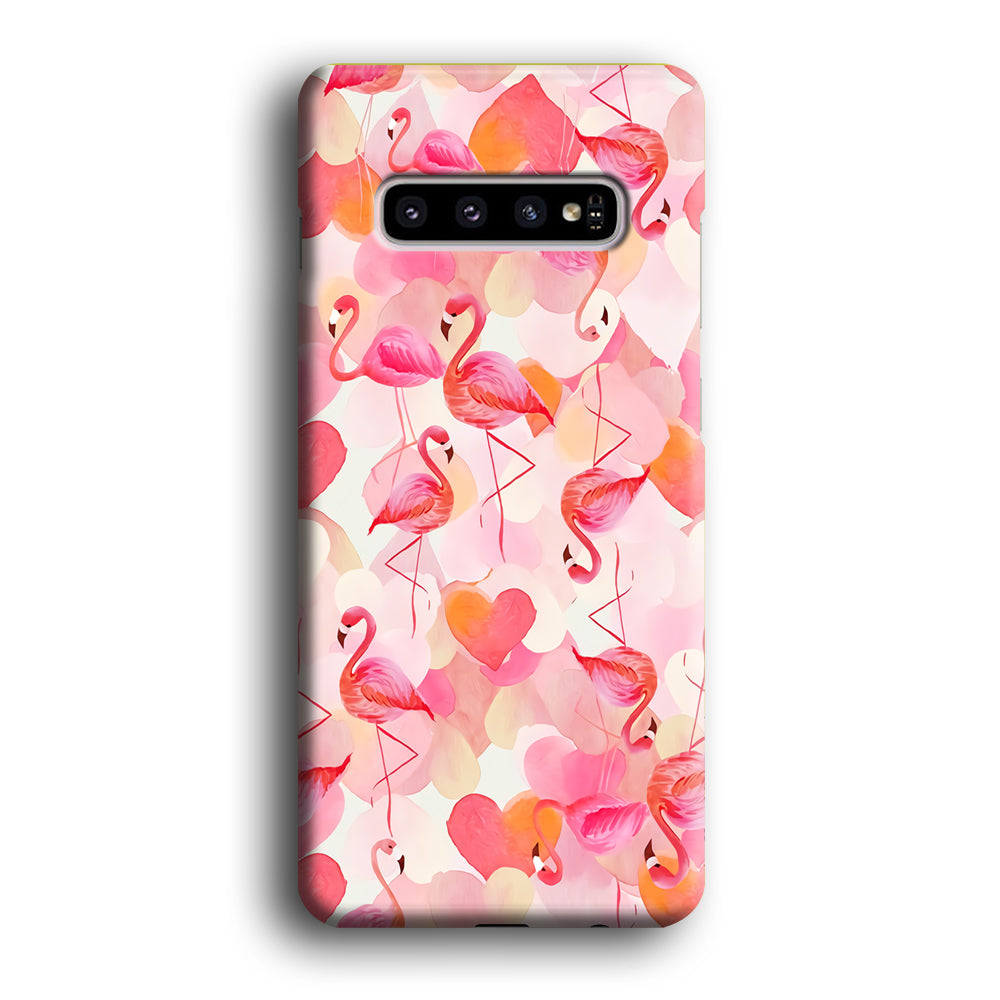 Beautiful Flamingo Art Samsung Galaxy S10 Case