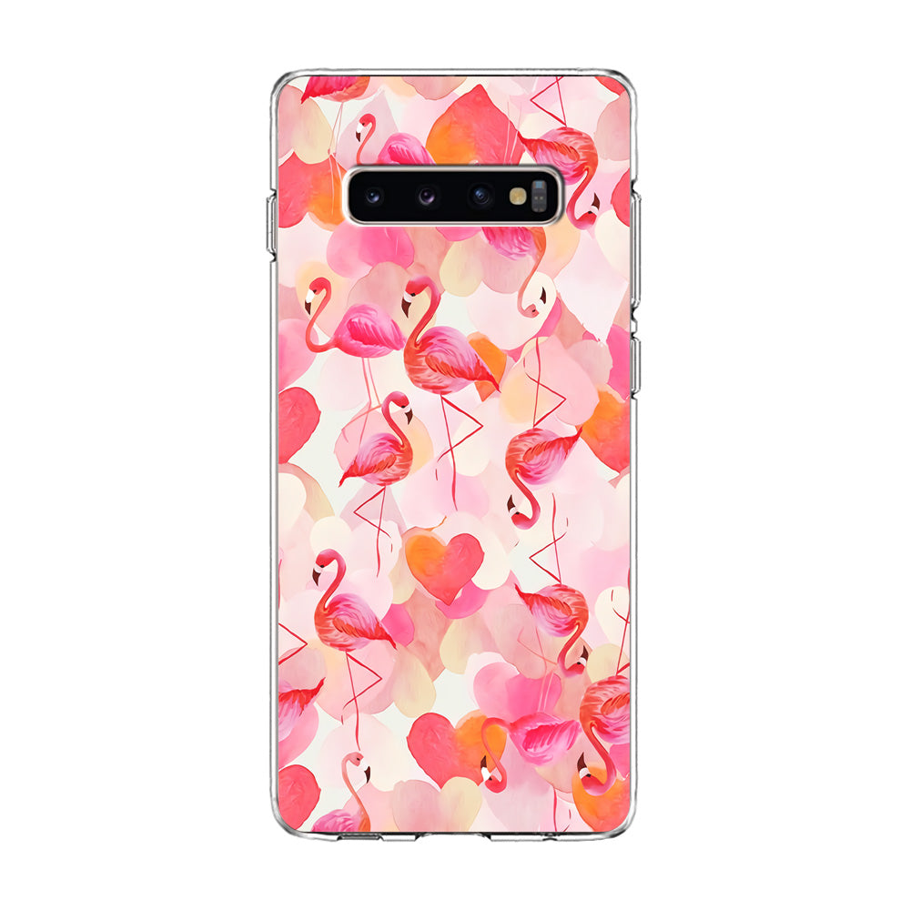 Beautiful Flamingo Art Samsung Galaxy S10 Case