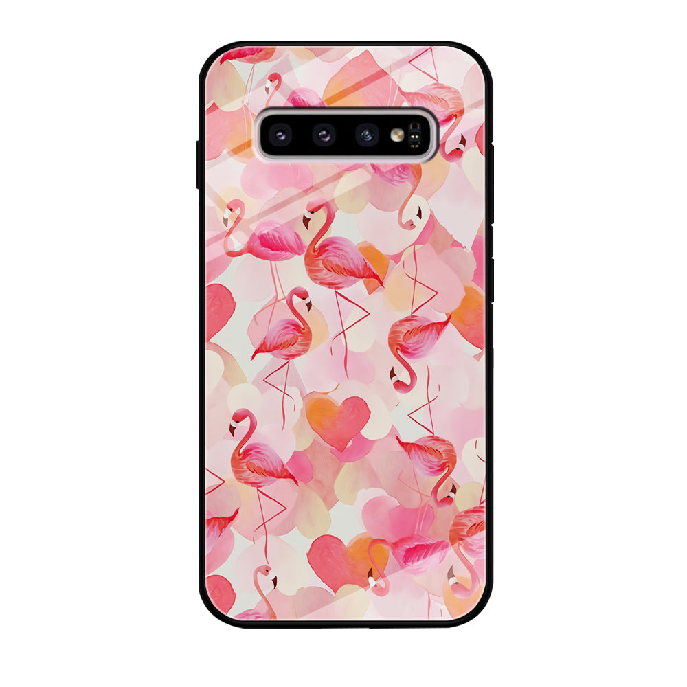 Beautiful Flamingo Art Samsung Galaxy S10 Case