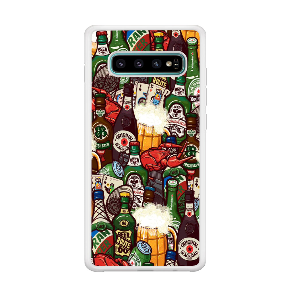 Beer Bottle Art Samsung Galaxy S10 Case