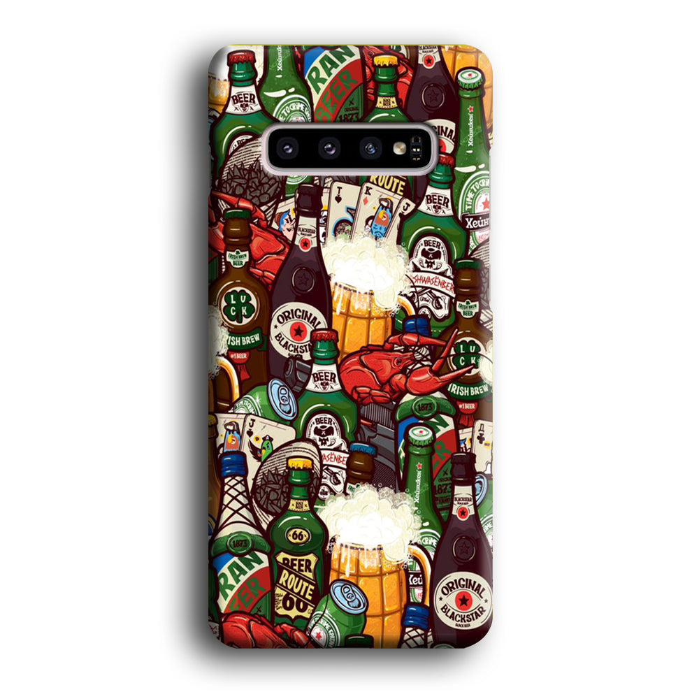 Beer Bottle Art Samsung Galaxy S10 Case