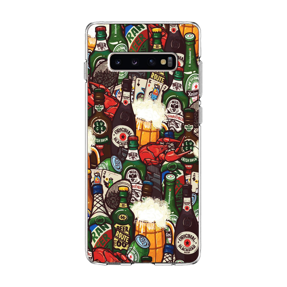 Beer Bottle Art Samsung Galaxy S10 Case