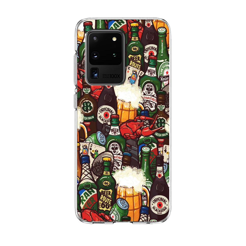 Beer Bottle Art Samsung Galaxy S20 Ultra Case