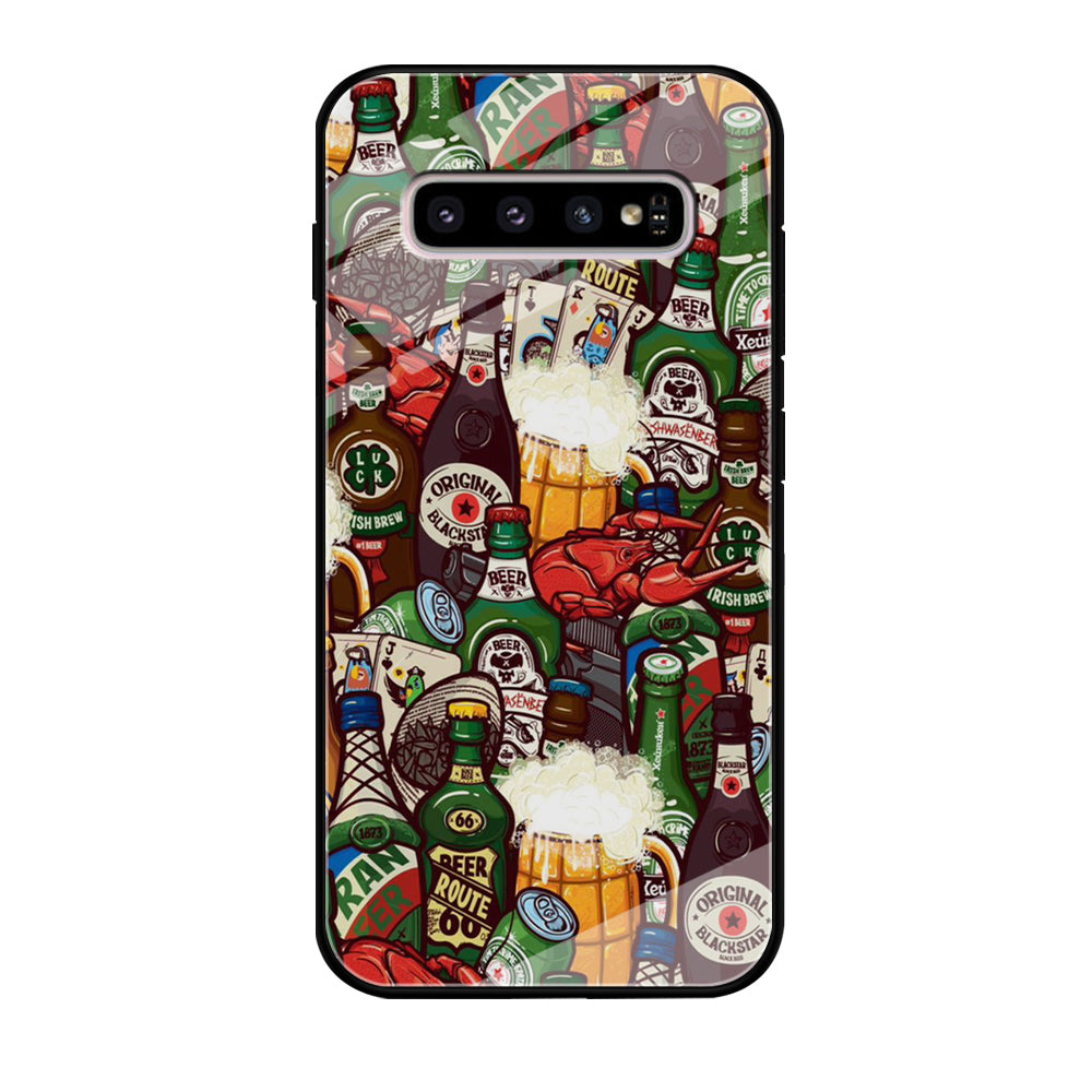 Beer Bottle Art Samsung Galaxy S10 Case