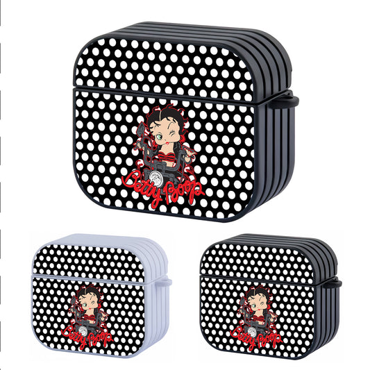 Betty Boop White Dot Hard Plastic Case Cover For Apple Airpods 3