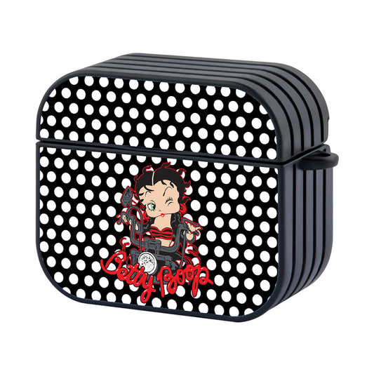 Betty Boop White Dot Hard Plastic Case Cover For Apple AirPods 4 - AirPod Case - Altracase