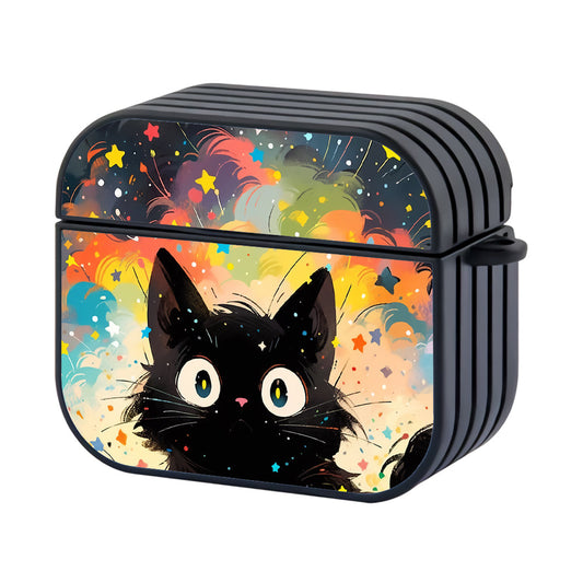 Black Cat with Big Eyes Apple AirPods 4 Case - Altracase