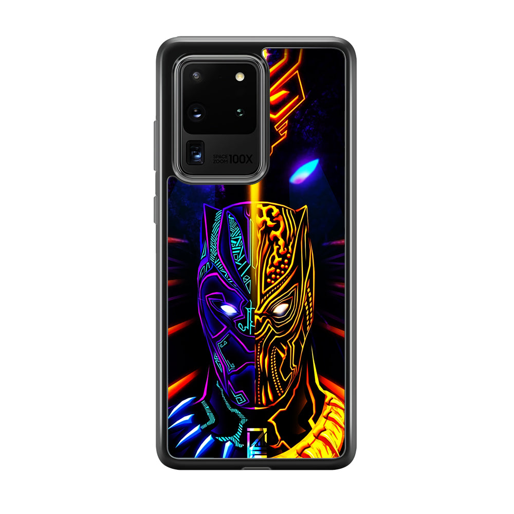 Black Panther And Golden Jaguar Samsung Galaxy S20 Ultra Case