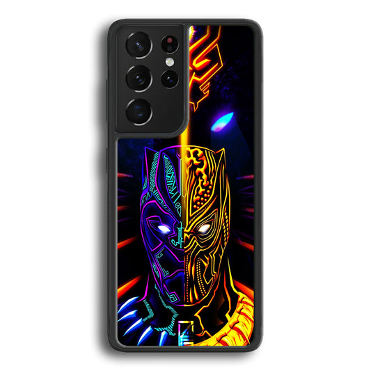 Black Panther And Golden Jaguar Samsung Galaxy S24 Ultra Case