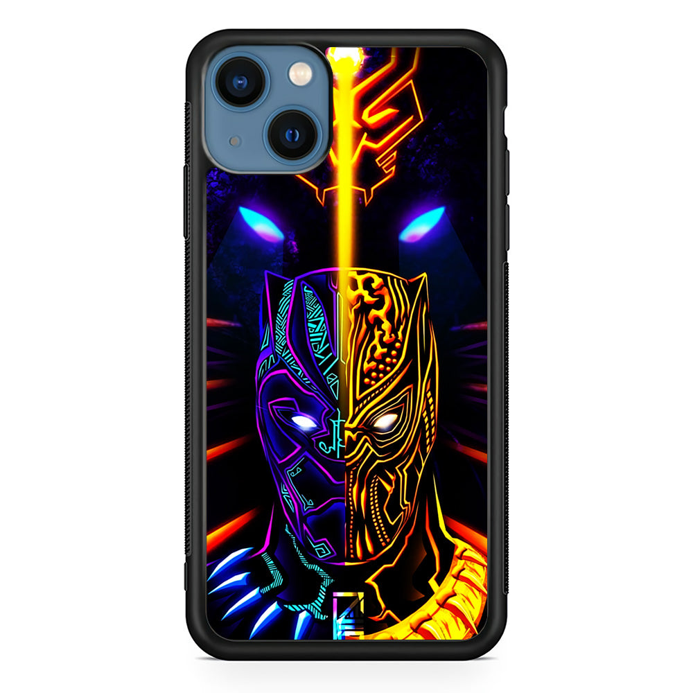 Black Panther And Golden Jaguar iPhone 14 Plus Case