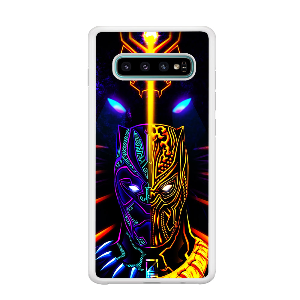 Black Panther And Golden Jaguar Samsung Galaxy S10 Case