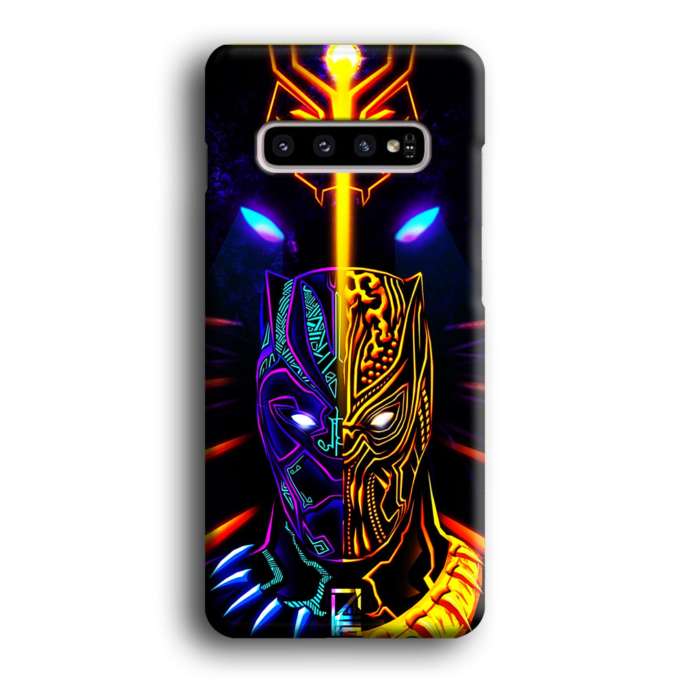 Black Panther And Golden Jaguar Samsung Galaxy S10 Case