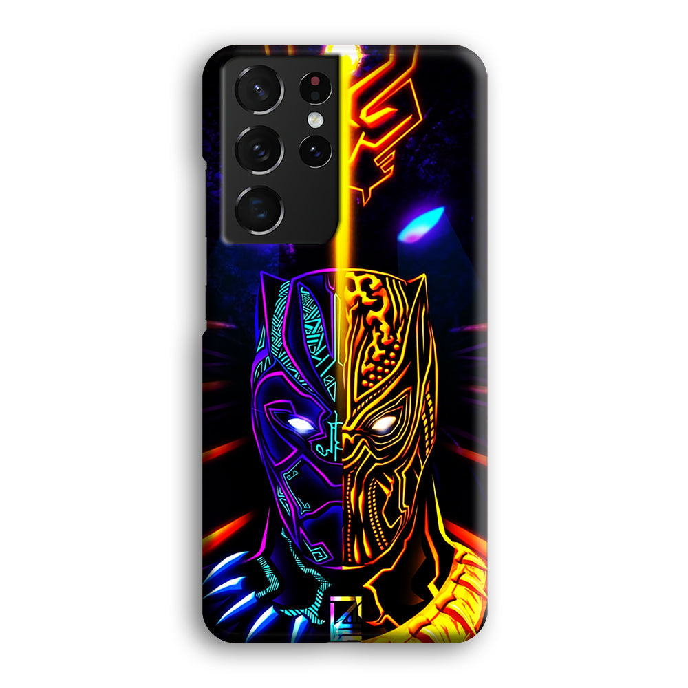 Black Panther And Golden Jaguar Samsung Galaxy S23 Ultra Case