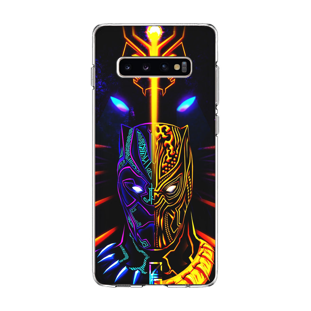 Black Panther And Golden Jaguar Samsung Galaxy S10 Case