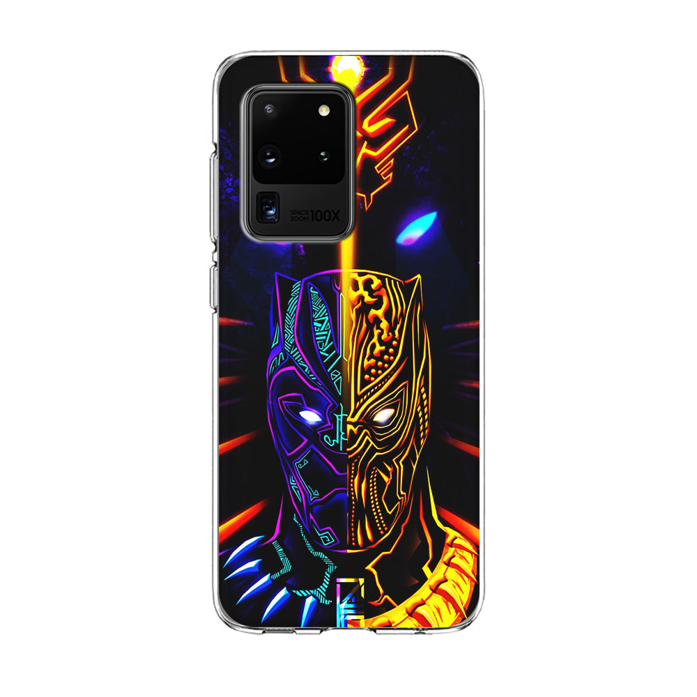 Black Panther And Golden Jaguar Samsung Galaxy S20 Ultra Case