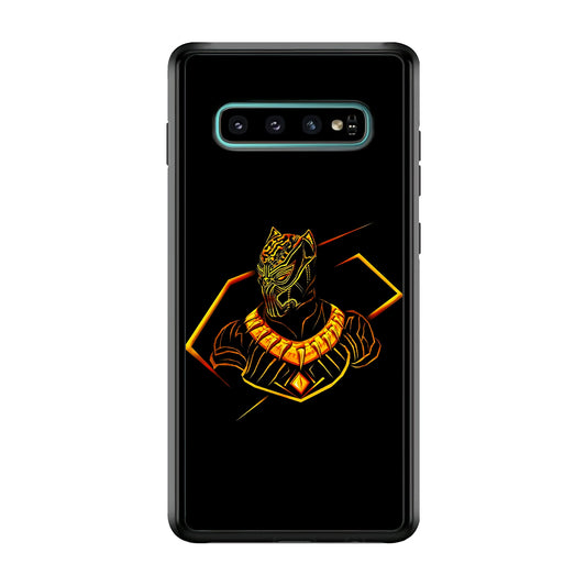 Black Panther Golden Art Samsung Galaxy S10 Case