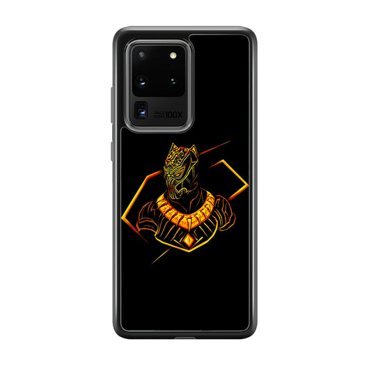 Black Panther Golden Art Samsung Galaxy S20 Ultra Case