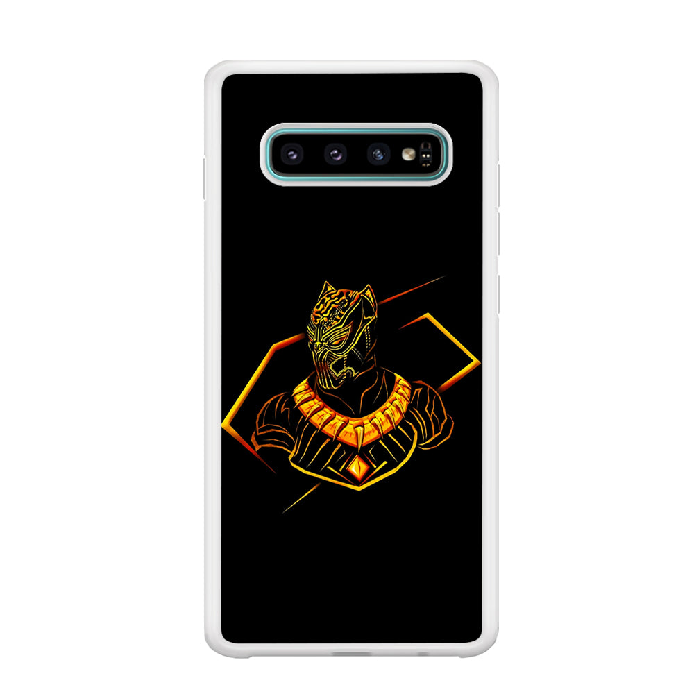 Black Panther Golden Art Samsung Galaxy S10 Case