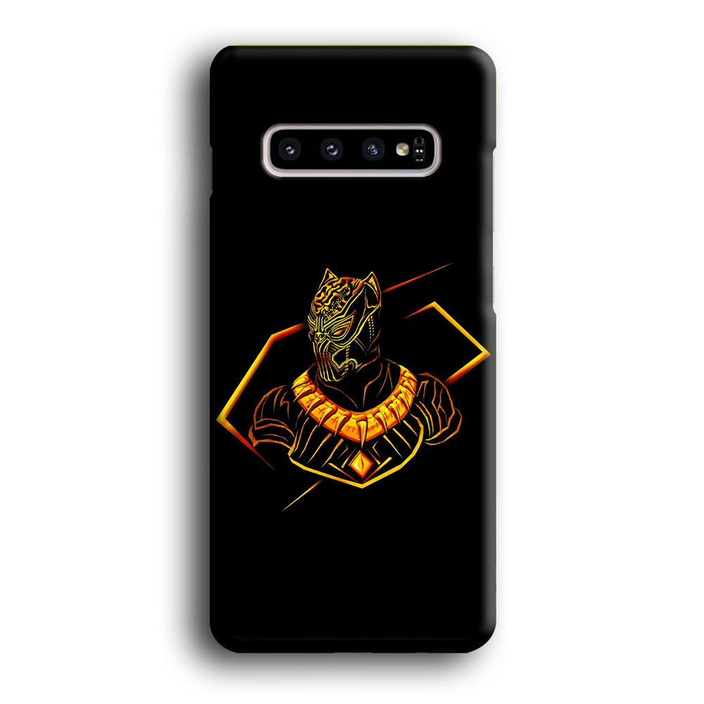 Black Panther Golden Art Samsung Galaxy S10 Case