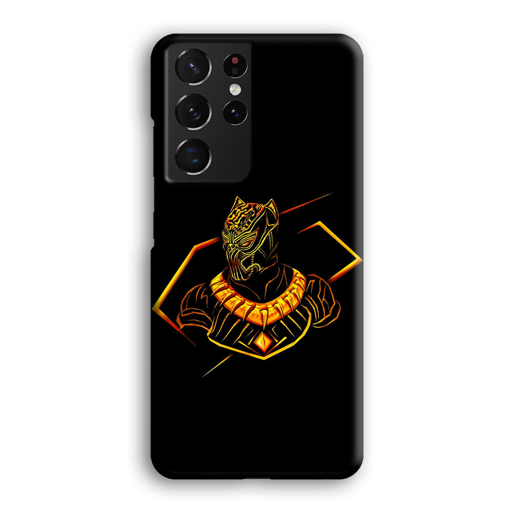 Black Panther Golden Art Samsung Galaxy S22 Ultra Case