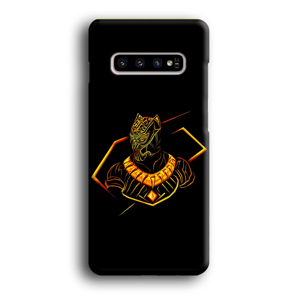 Black Panther Golden Art Samsung Galaxy S10 Plus Case