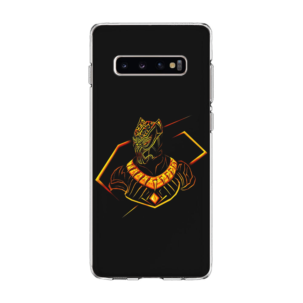 Black Panther Golden Art Samsung Galaxy S10 Case