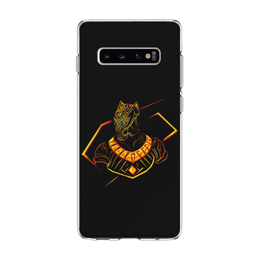 Black Panther Golden Art Samsung Galaxy S10 Plus Case