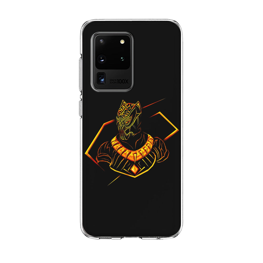 Black Panther Golden Art Samsung Galaxy S20 Ultra Case