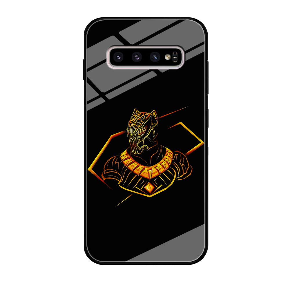 Black Panther Golden Art Samsung Galaxy S10 Case