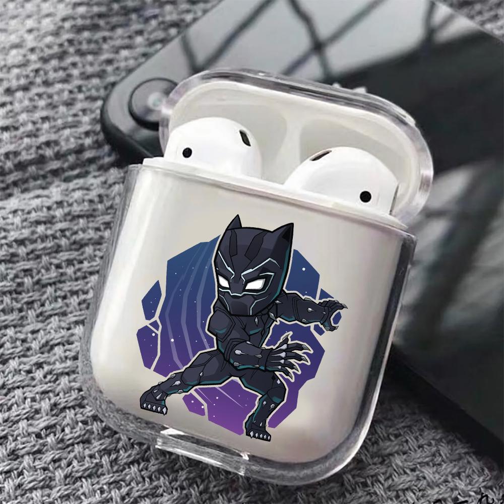 Black Phanter Mini Cartoon Hard Plastic Protective Clear Case Cover For Apple Airpods-AirPod Case-Altracase
