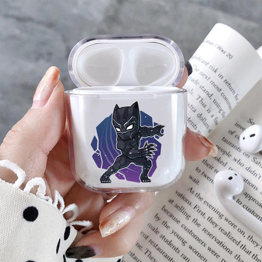 Black Phanter Mini Cartoon Hard Plastic Protective Clear Case Cover For Apple Airpods-AirPod Case-Altracase