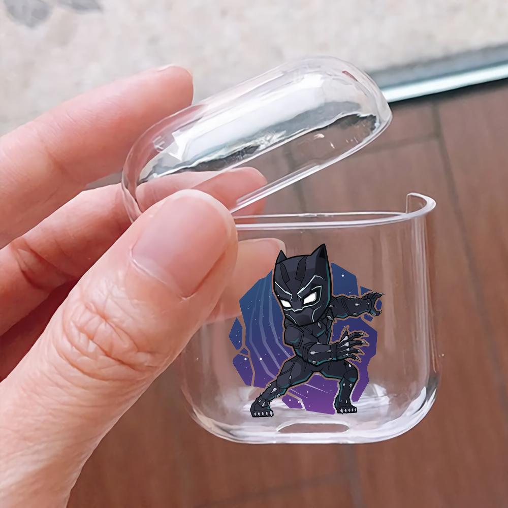 Black Phanter Mini Cartoon Hard Plastic Protective Clear Case Cover For Apple Airpods-AirPod Case-Altracase
