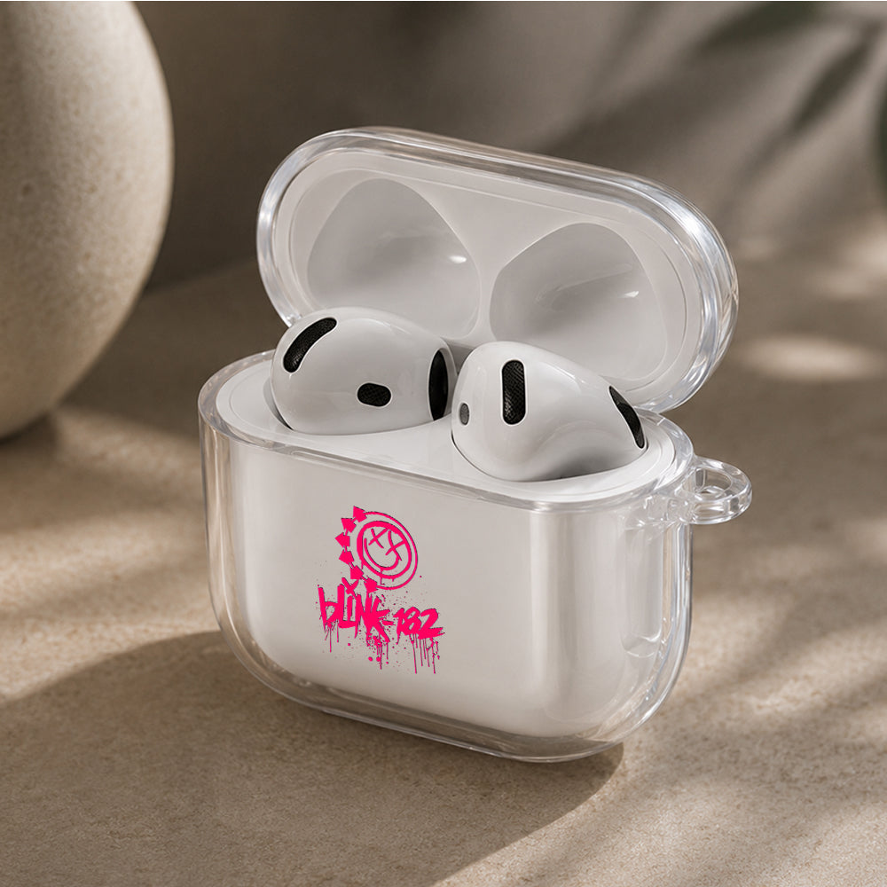 Blink-182 Iconic Protective Apple Airpods 4 Clear Case - Durable Clear Protection