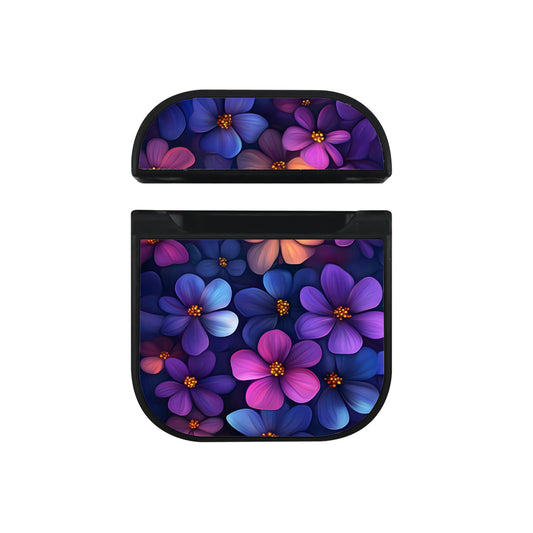 Blue and Purple Flowers Pattern Apple AirPods Case - Altracase
