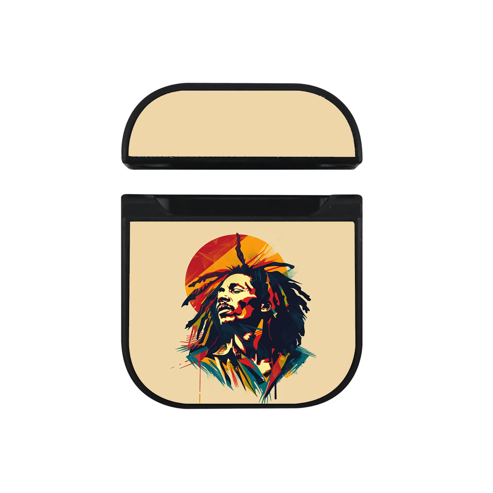 Bob Marley Reggae Art Apple AirPods Case-AirPod Case-Black-Altracase