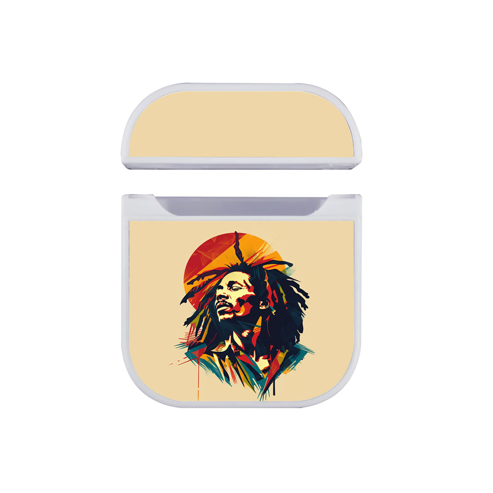 Bob Marley Reggae Art Apple AirPods Case-AirPod Case-White-Altracase